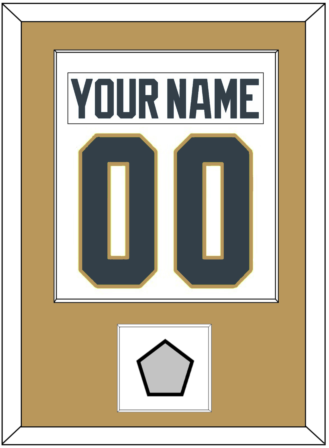 Vegas Nameplate & Number (Back) Combined, With 2023 Stanley Cup Finals Patch - Road White - Essential Tier 2