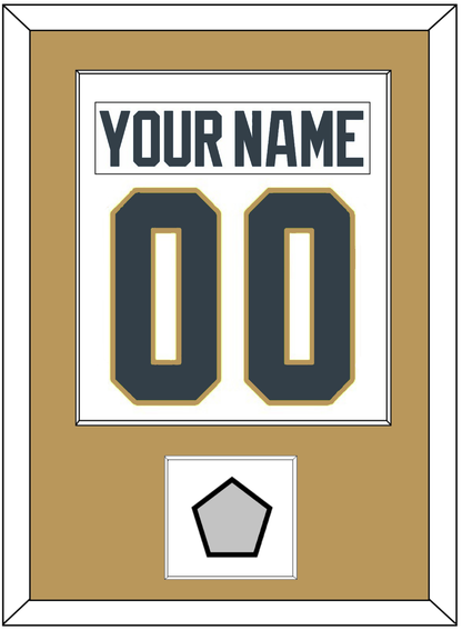 Vegas Nameplate & Number (Back) Combined, With 2023 Stanley Cup Finals Patch - Road White - Essential Tier 2