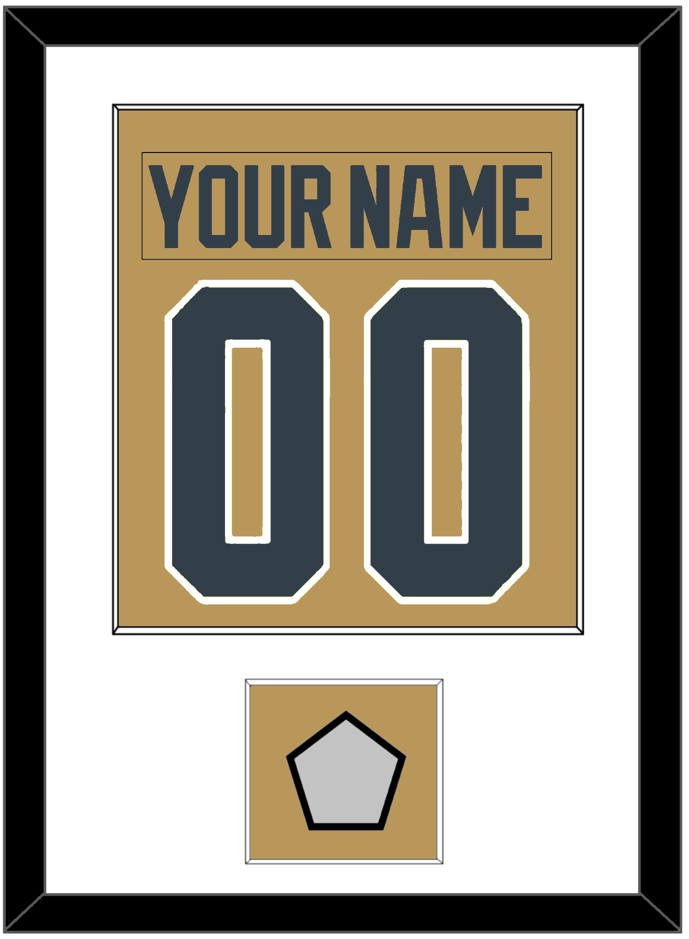 Vegas Nameplate & Number (Back) Combined, With 2023 Stanley Cup Finals Patch - Alternate Gold - Essential Tier 1