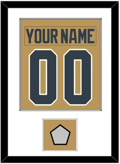 Vegas Nameplate & Number (Back) Combined, With 2023 Stanley Cup Finals Patch - Alternate Gold - Essential Tier 1