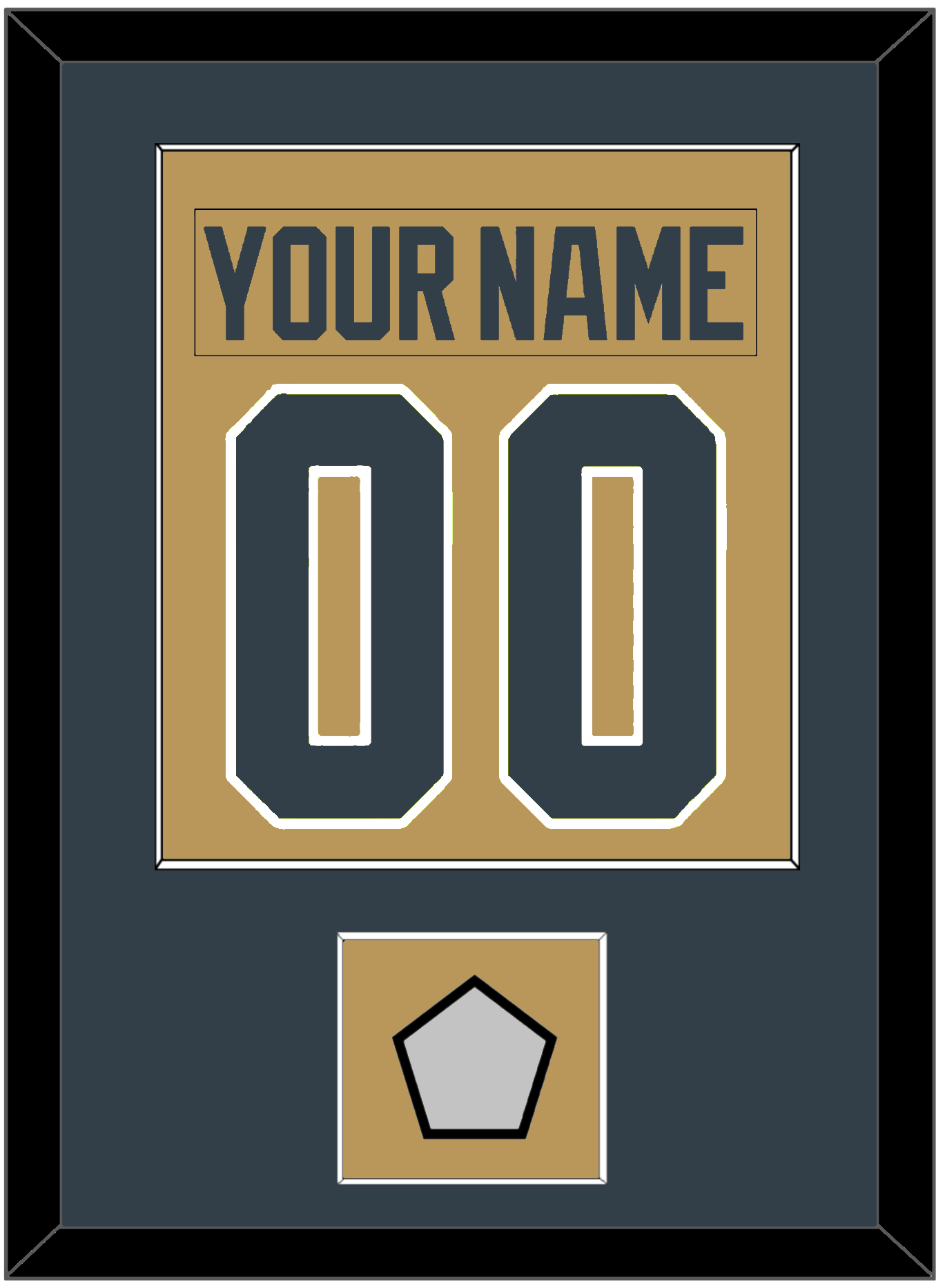 Vegas Nameplate & Number (Back) Combined, With 2023 Stanley Cup Champions Patch - Alternate Gold - Essential Tier 2