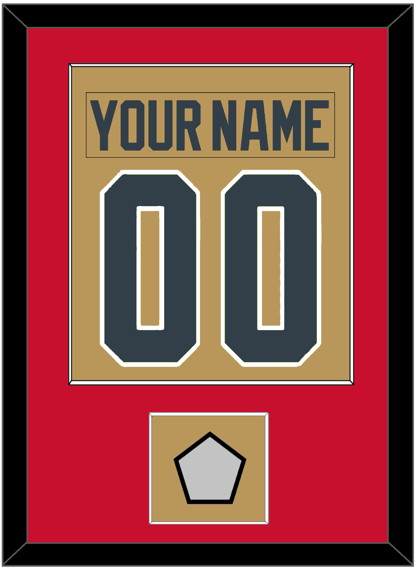 Vegas Nameplate & Number (Back) Combined, With 2023 Stanley Cup Finals Patch - Alternate Gold - Essential Tier 3