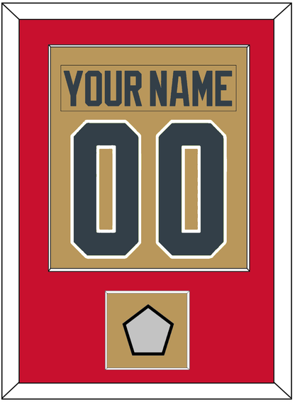 Vegas Nameplate & Number (Back) Combined, With 2023 Stanley Cup Champions Patch - Alternate Gold - Essential Tier 3