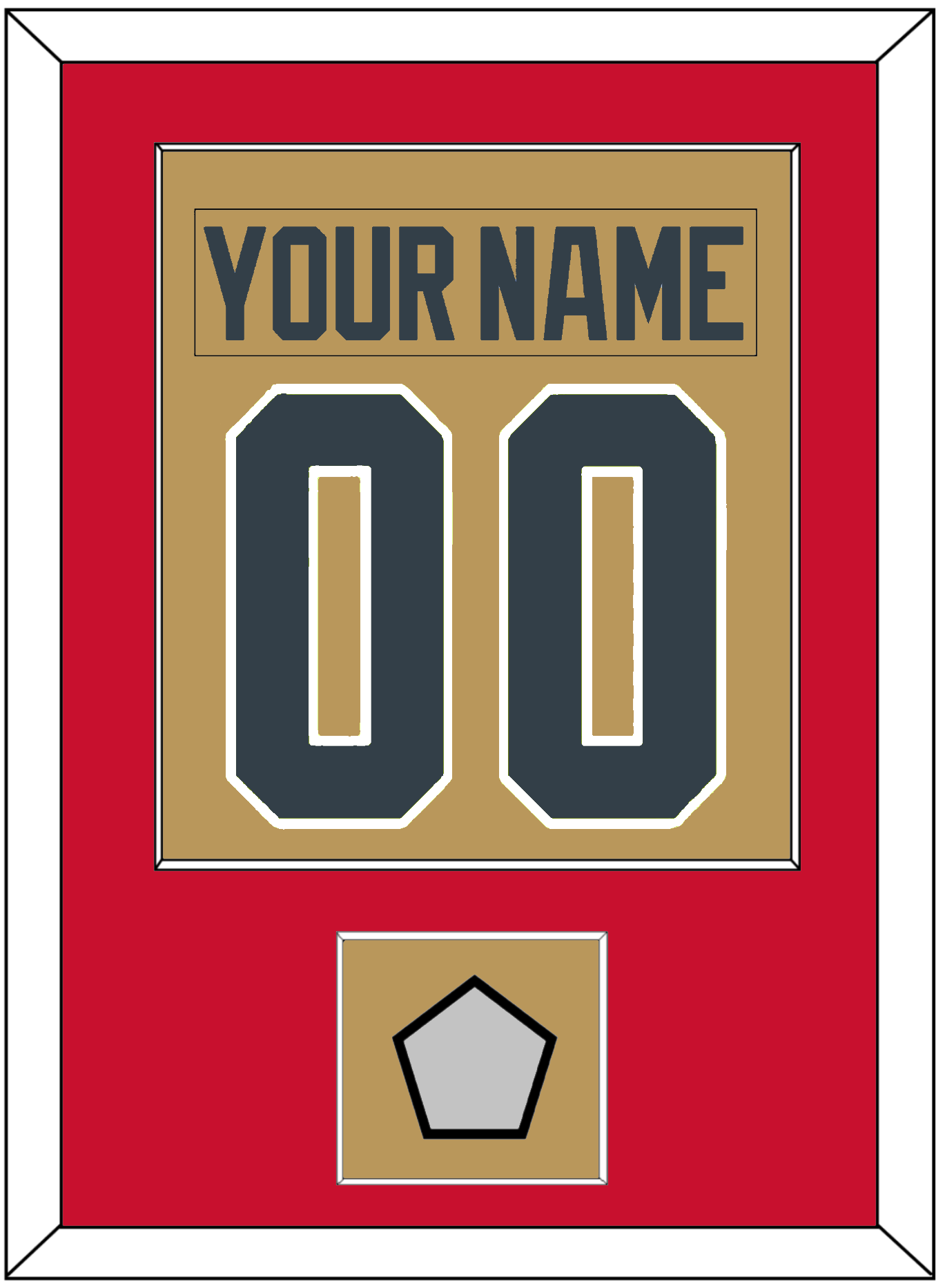 Vegas Nameplate & Number (Back) Combined, With 2023 Stanley Cup Finals Patch - Alternate Gold - Essential Tier 3