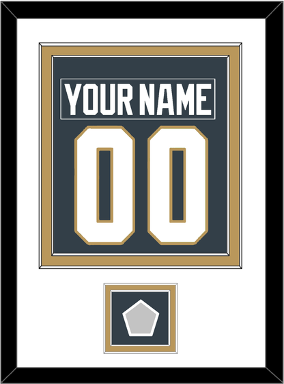 Vegas Nameplate & Number (Back) Combined, With 2023 Stanley Cup Finals Patch - Home Steel Gray - Signature Tier 1