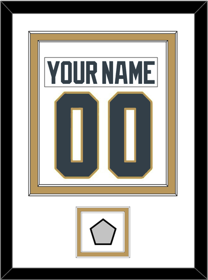 Vegas Nameplate & Number (Back) Combined, With 2023 Stanley Cup Finals Patch - Road White - Signature Tier 1