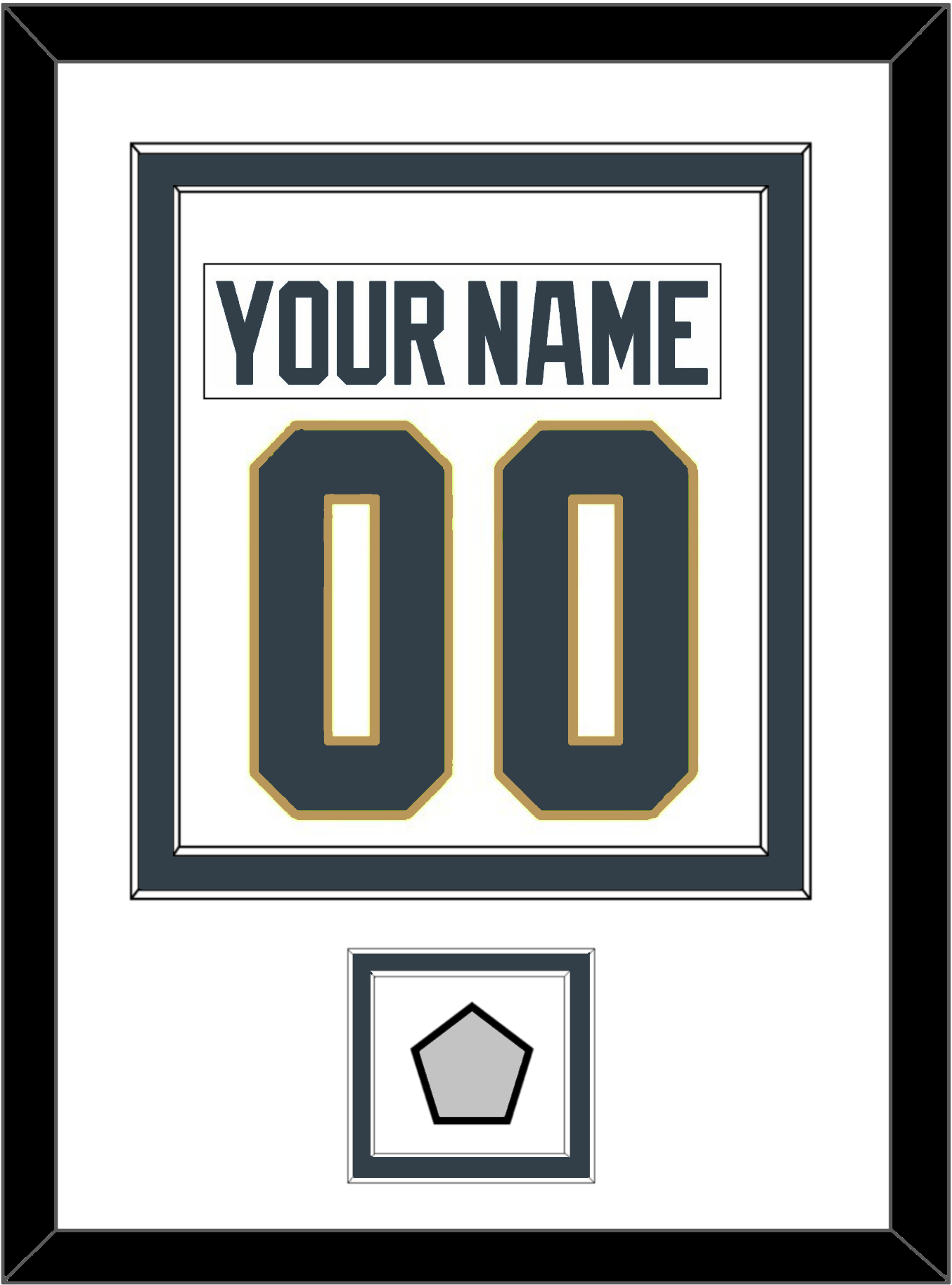Vegas Nameplate & Number (Back) Combined, With 2023 Stanley Cup Finals Patch - Road White - Signature Tier 2