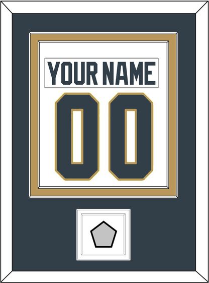 Vegas Nameplate & Number (Back) Combined, With 2023 Stanley Cup Finals Patch - Road White - Signature Tier 3