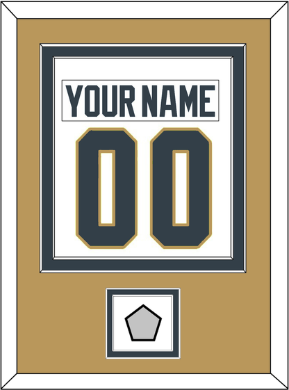 Vegas Nameplate & Number (Back) Combined, With 2023 Stanley Cup Finals Patch - Road White - Signature Tier 4