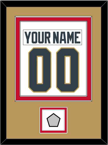Vegas Nameplate & Number (Back) Combined, With 2023 Stanley Cup Finals Patch - Road White - Signature Tier 5