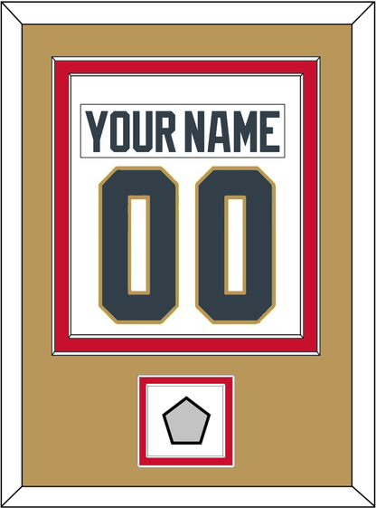 Vegas Nameplate & Number (Back) Combined, With 2023 Stanley Cup Finals Patch - Road White - Signature Tier 5