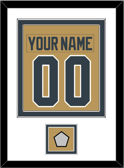 Vegas Nameplate & Number (Back) Combined, With 2023 Stanley Cup Champions Patch - Alternate Gold - Signature Tier 1