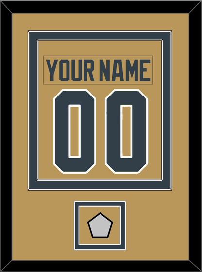 Vegas Nameplate & Number (Back) Combined, With 2023 Stanley Cup Champions Patch - Alternate Gold - Signature Tier 2