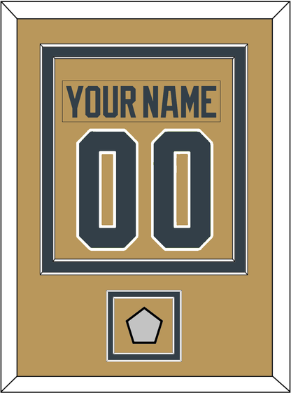 Vegas Nameplate & Number (Back) Combined, With 2023 Stanley Cup Champions Patch - Alternate Gold - Signature Tier 2