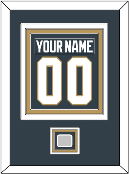 Vegas Nameplate & Number (Back) Combined, With 2023 Stanley Cup Champions Patch - Home Steel Gray - Premier Tier 2