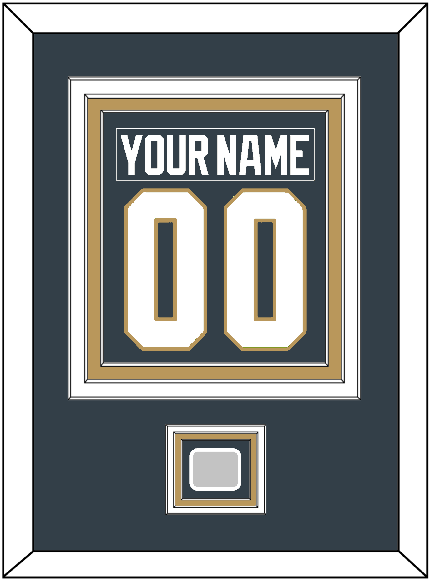 Vegas Nameplate & Number (Back) Combined, With 2023 Stanley Cup Finals Patch - Home Steel Gray - Premier Tier 2