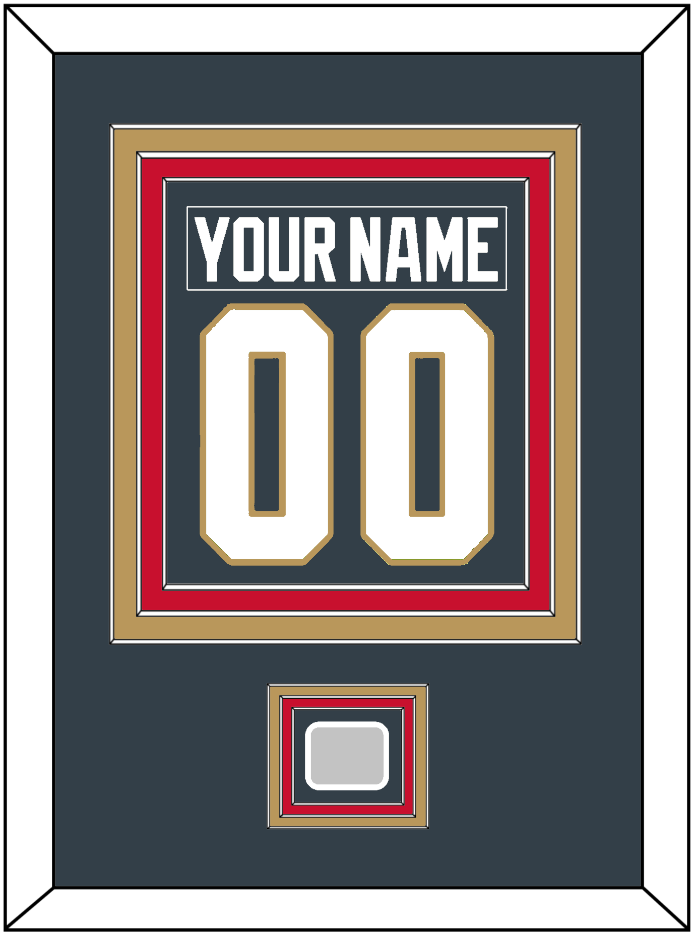 Vegas Nameplate & Number (Back) Combined, With 2023 Stanley Cup Finals Patch - Home Steel Gray - Premier Tier 3