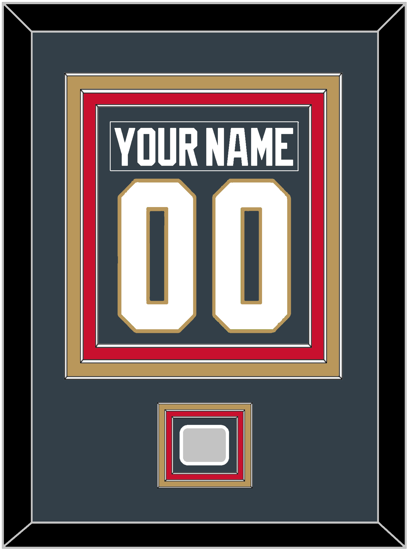Vegas Nameplate & Number (Back) Combined, With 2023 Stanley Cup Finals Patch - Home Steel Gray - Premier Tier 3