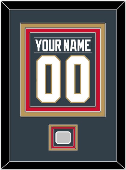 Vegas Nameplate & Number (Back) Combined, With 2023 Stanley Cup Finals Patch - Home Steel Gray - Premier Tier 3