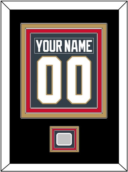 Vegas Nameplate & Number (Back) Combined, With 2023 Stanley Cup Champions Patch - Home Steel Gray - Premier Tier 4