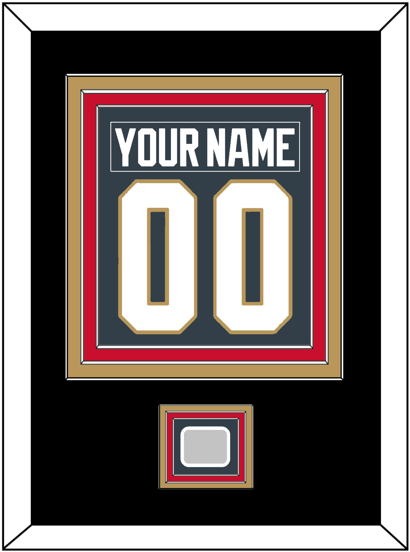 Vegas Nameplate & Number (Back) Combined, With 2023 Stanley Cup Finals Patch - Home Steel Gray - Premier Tier 4