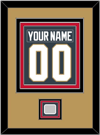 Vegas Nameplate & Number (Back) Combined, With 2023 Stanley Cup Champions Patch - Home Steel Gray - Premier Tier 5