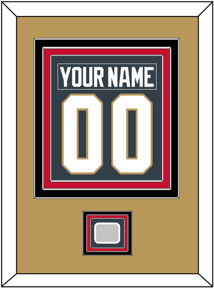 Vegas Nameplate & Number (Back) Combined, With 2023 Stanley Cup Champions Patch - Home Steel Gray - Premier Tier 5