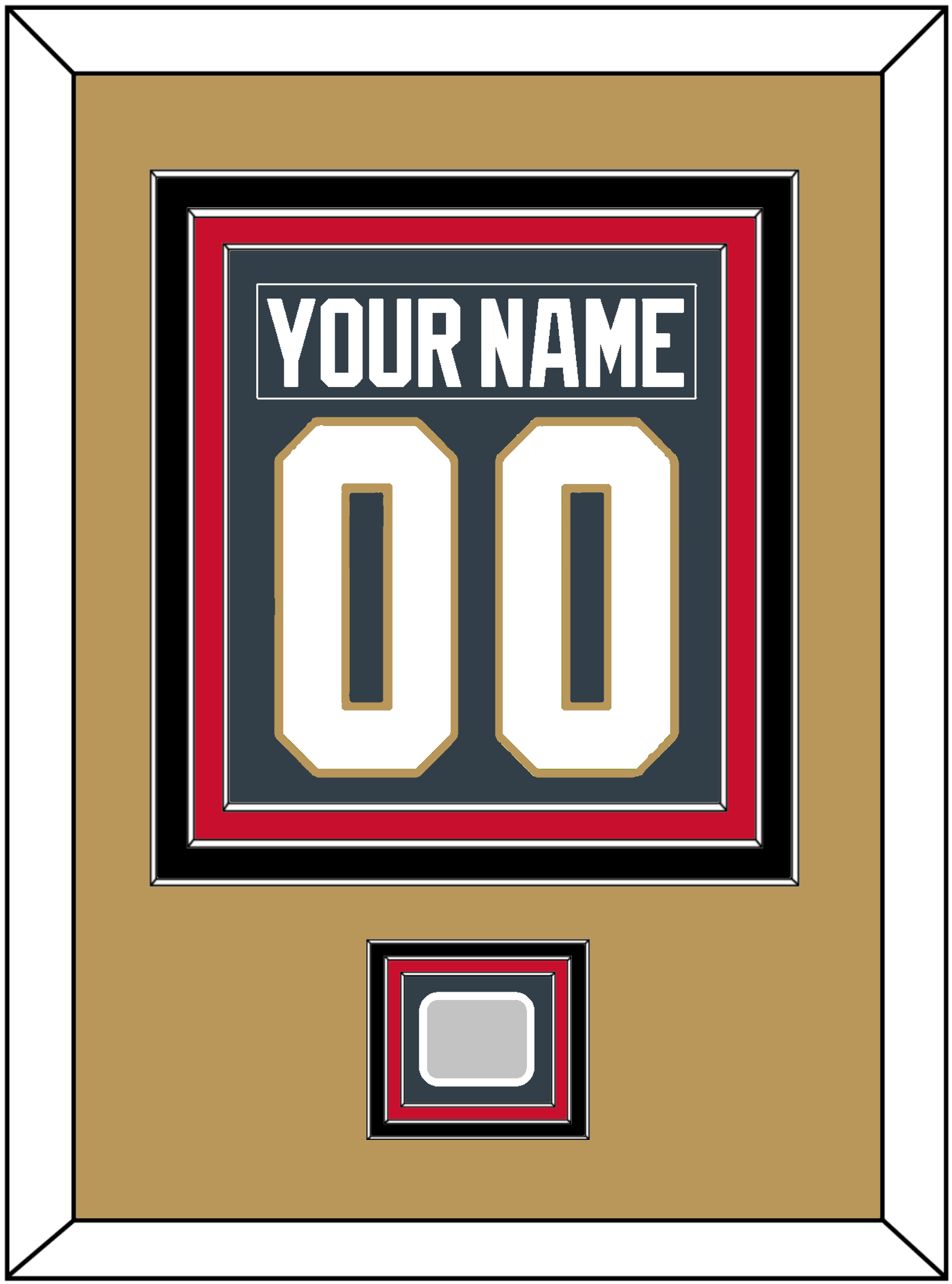 Vegas Nameplate & Number (Back) Combined, With 2023 Stanley Cup Finals Patch - Home Steel Gray - Premier Tier 5