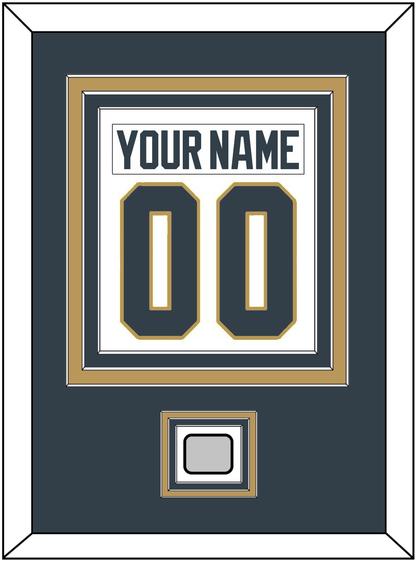 Vegas Nameplate & Number (Back) Combined, With 2023 Stanley Cup Champions Patch - Road White - Premier Tier 2