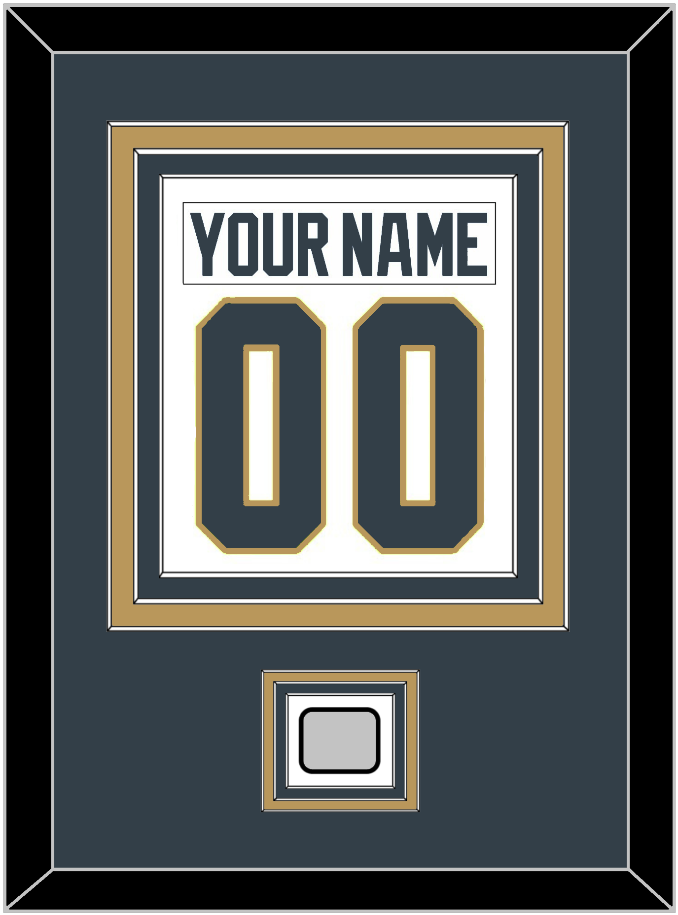 Vegas Nameplate & Number (Back) Combined, With 2023 Stanley Cup Finals Patch - Road White - Premier Tier 2