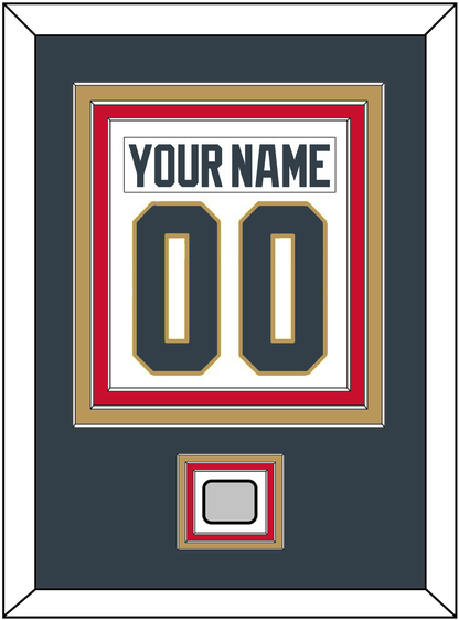 Vegas Nameplate & Number (Back) Combined, With 2023 Stanley Cup Finals Patch - Road White - Premier Tier 3