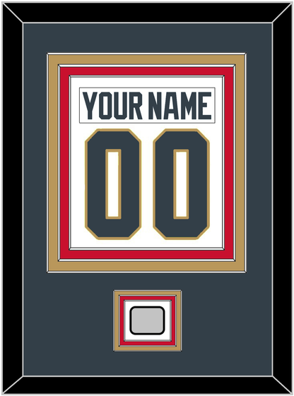 Vegas Nameplate & Number (Back) Combined, With 2023 Stanley Cup Champions Patch - Road White - Premier Tier 3