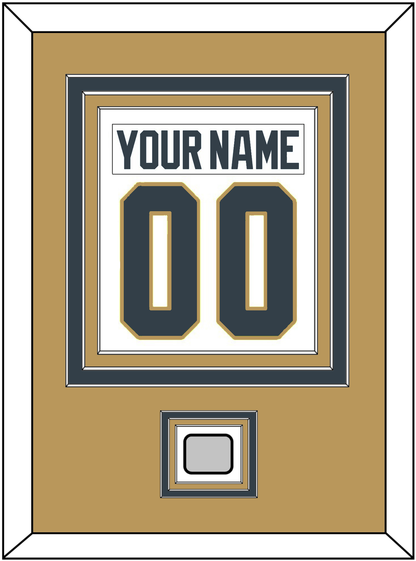Vegas Nameplate & Number (Back) Combined, With 2023 Stanley Cup Finals Patch - Road White - Premier Tier 4