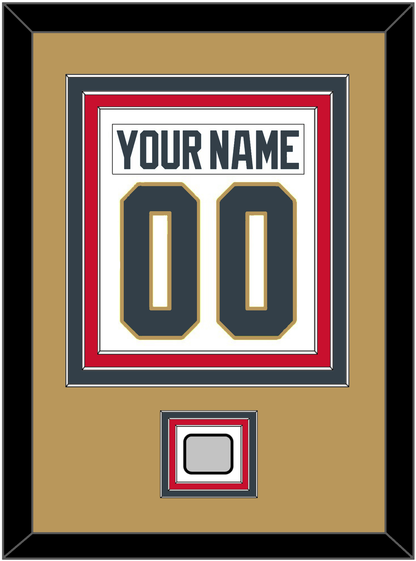 Vegas Nameplate & Number (Back) Combined, With 2023 Stanley Cup Champions Patch - Road White - Premier Tier 5