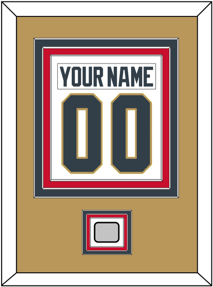 Vegas Nameplate & Number (Back) Combined, With 2023 Stanley Cup Finals Patch - Road White - Premier Tier 5