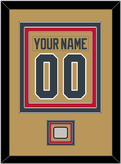 Vegas Nameplate & Number (Back) Combined, With 2023 Stanley Cup Finals Patch - Alternate Gold - Premier Tier 3