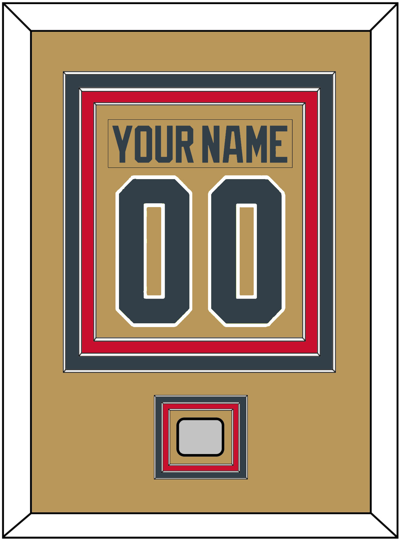 Vegas Nameplate & Number (Back) Combined, With 2023 Stanley Cup Finals Patch - Alternate Gold - Premier Tier 3