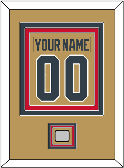 Vegas Nameplate & Number (Back) Combined, With 2023 Stanley Cup Finals Patch - Alternate Gold - Premier Tier 3