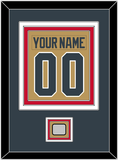 Vegas Nameplate & Number (Back) Combined, With 2023 Stanley Cup Champions Patch - Alternate Gold - Premier Tier 4