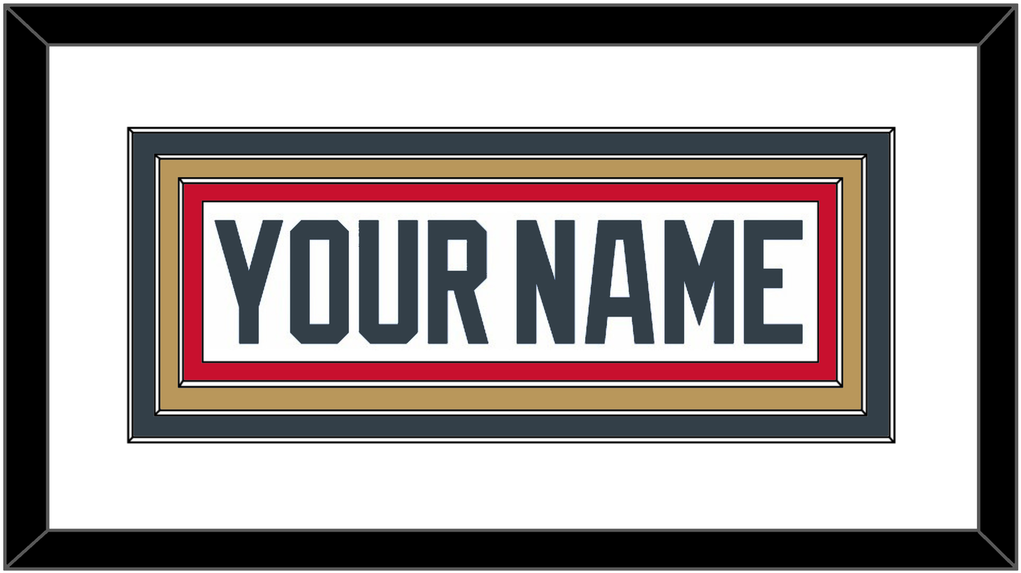 Vegas Nameplate - Road White - Premier Tier 1