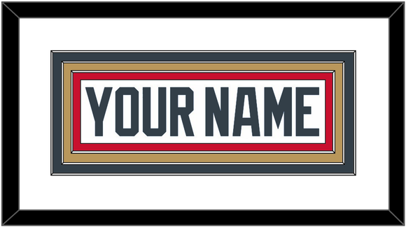 Vegas Nameplate - Road White - Triple Mat 1