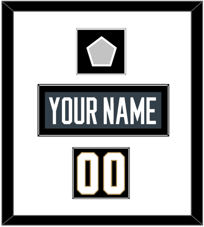 Vegas Nameplate, Number (Shoulder) & 2023 Stanley Cup Finals Patch - Home Steel Gray - Essential Tier 1