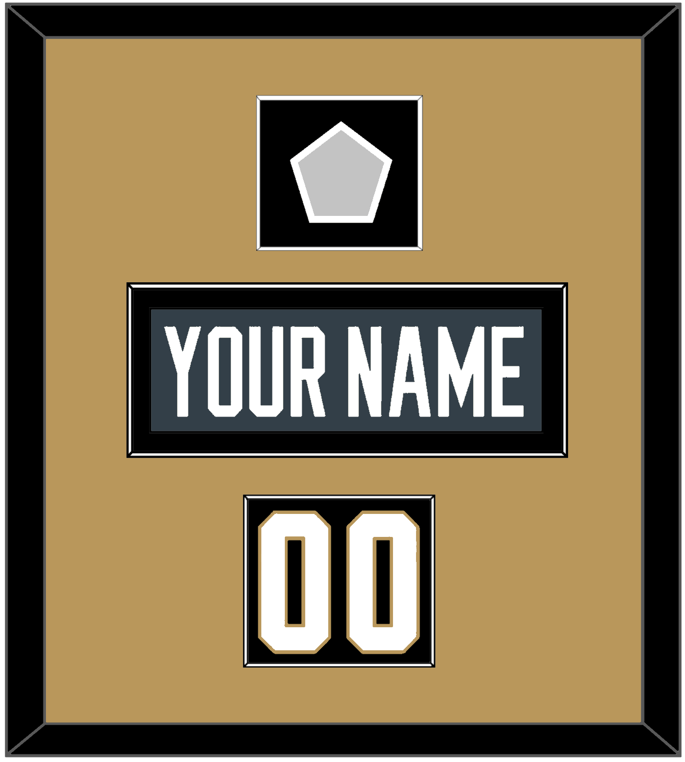 Vegas Nameplate, Number (Shoulder) & 2023 Stanley Cup Finals Patch - Home Steel Gray - Essential Tier 2