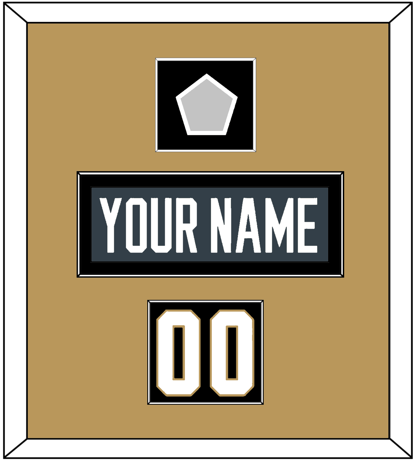 Vegas Nameplate, Number (Shoulder) & 2023 Stanley Cup Finals Patch - Home Steel Gray - Essential Tier 2