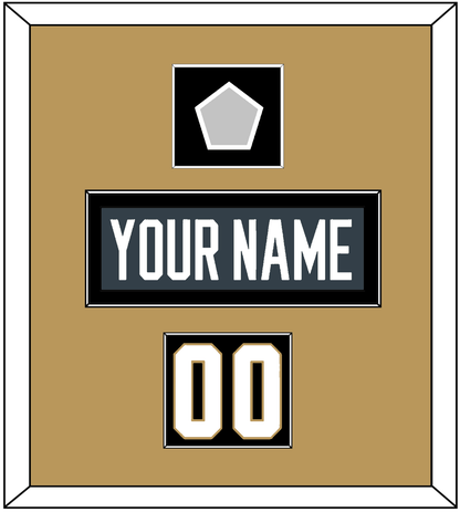 Vegas Nameplate, Number (Shoulder) & 2023 Stanley Cup Finals Patch - Home Steel Gray - Essential Tier 2