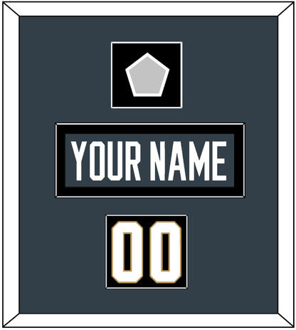 Vegas Nameplate, Number (Shoulder) & 2023 Stanley Cup Champions Patch - Home Steel Gray - Essential Tier 3
