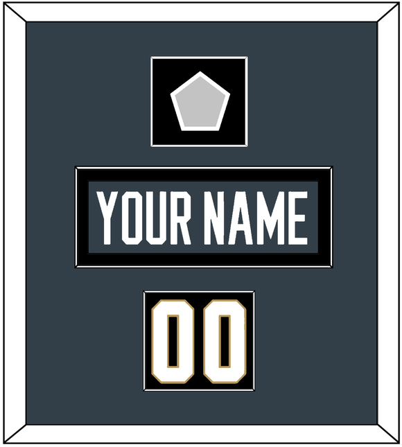 Vegas Nameplate, Number (Shoulder) & 2023 Stanley Cup Finals Patch - Home Steel Gray - Single Mat 3