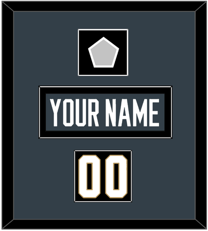Vegas Nameplate, Number (Shoulder) & 2023 Stanley Cup Champions Patch - Home Steel Gray - Essential Tier 3