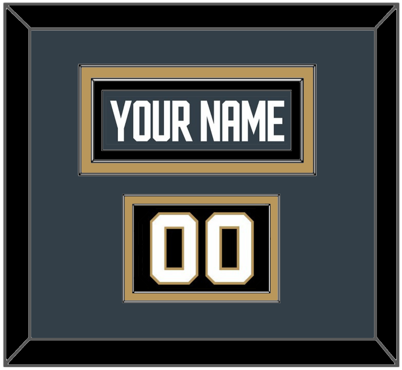 Vegas Nameplate & Number (Shoulder) - Home Steel Gray - Signature Tier 2