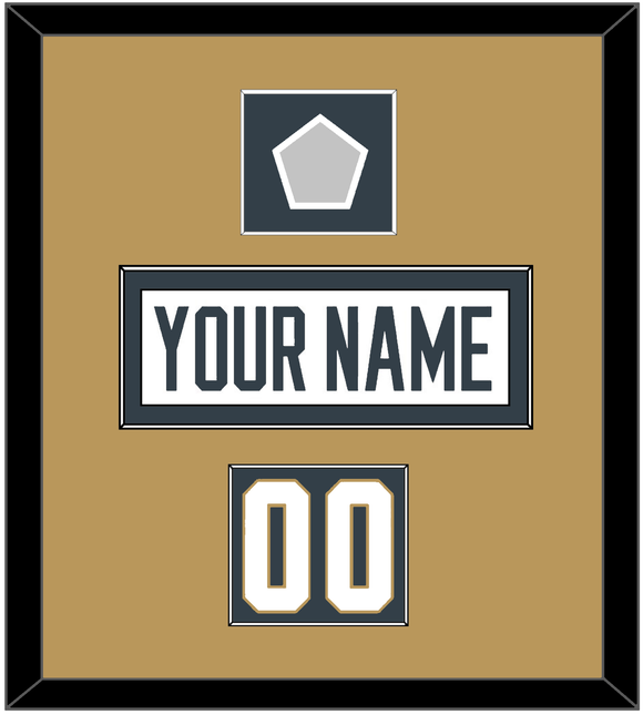 Vegas Nameplate, Number (Shoulder) & 2023 Stanley Cup Finals Patch - Road White - Single Mat 2